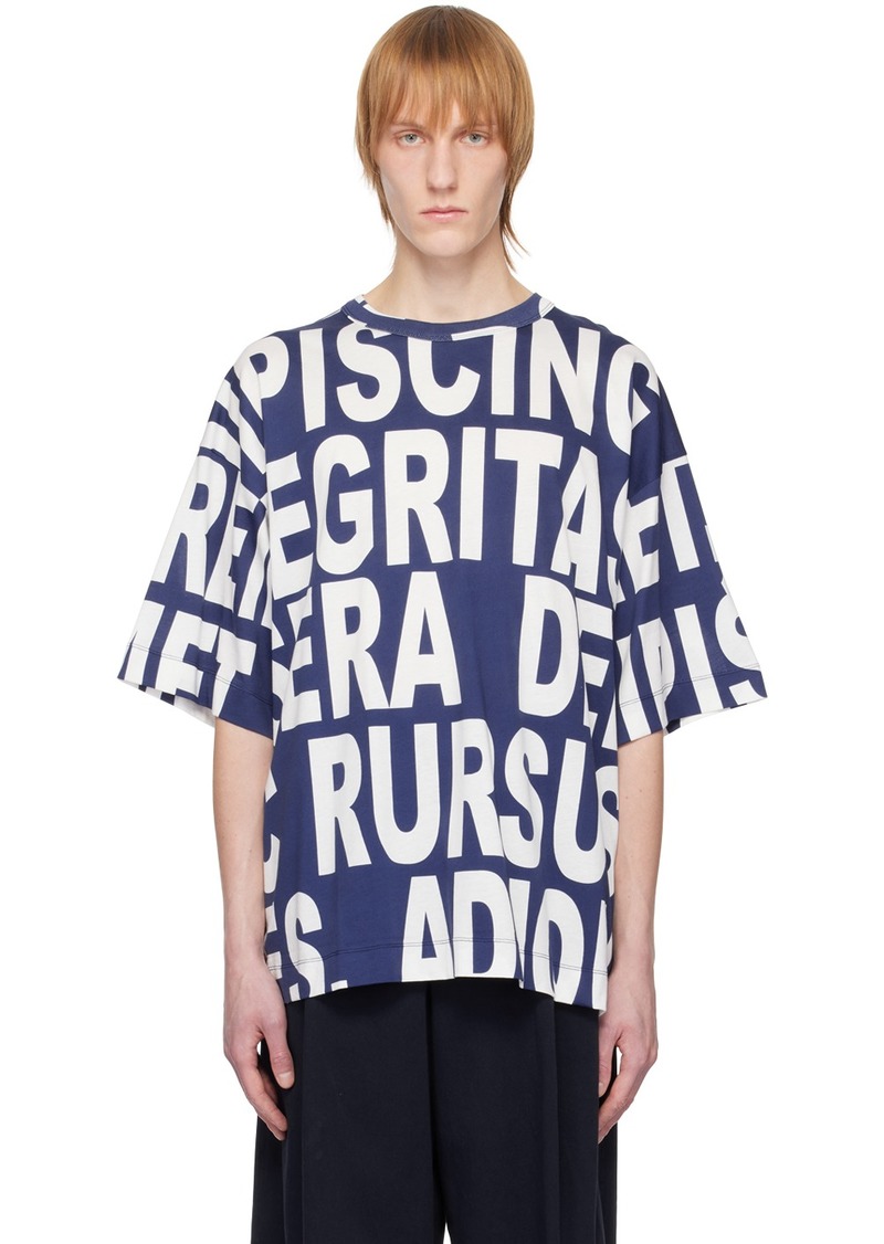 Dries Van Noten Blue Oversized T-Shirt