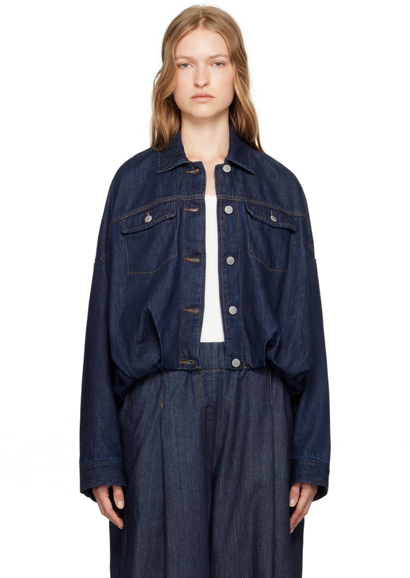 Dries Van Noten Blue Round Denim Jacket