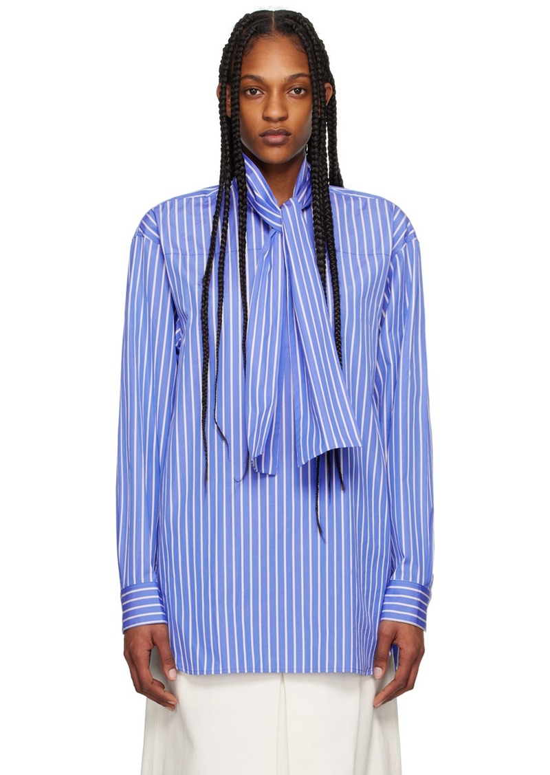 Dries Van Noten Blue Striped Blouse