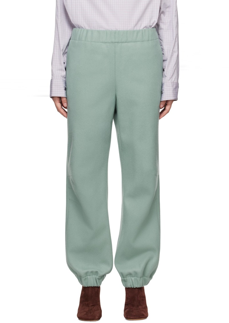 Dries Van Noten Blue Wool Trousers