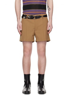 Dries Van Noten Brown Creased Shorts