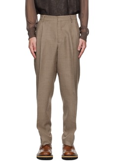 Dries Van Noten Brown Houndstooth Trousers