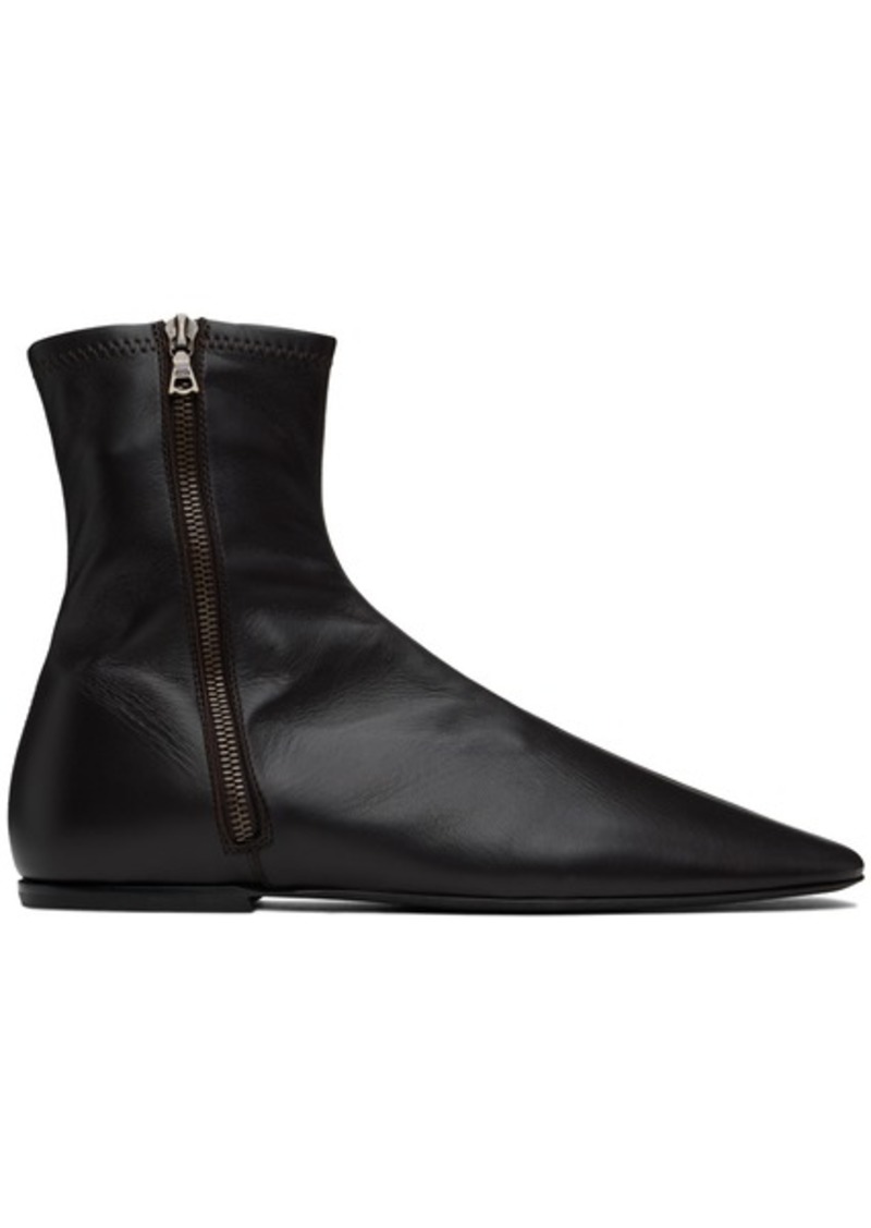 Dries Van Noten Brown Leather Boots