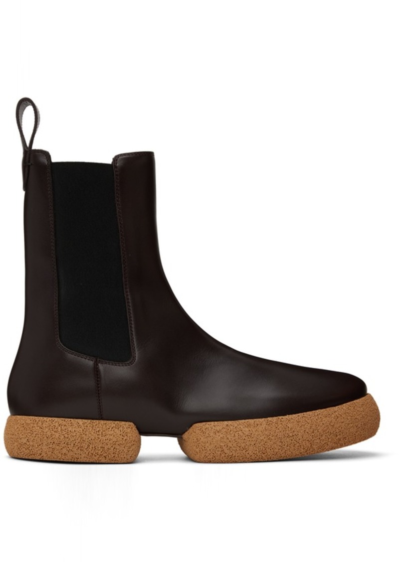 Dries Van Noten Brown Leather Chelsea Boots