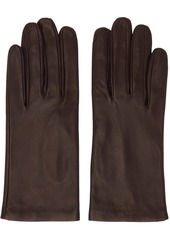 Dries Van Noten Brown Leather Gloves