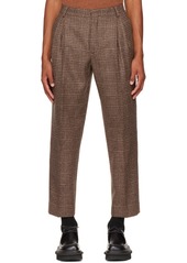 Dries Van Noten Brown Pleated Trousers