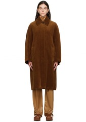 Dries Van Noten Brown Spread Collar Coat