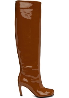 Dries Van Noten Brown Structured Tall Boots