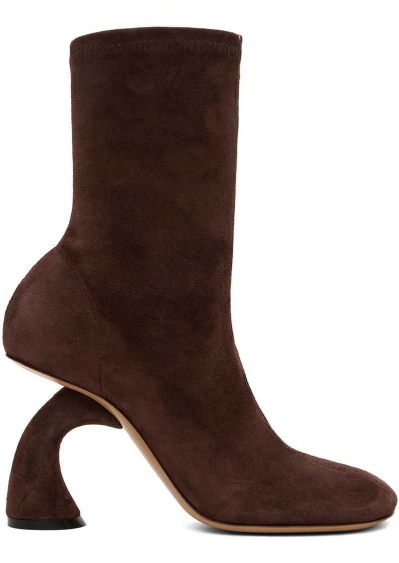 Dries Van Noten Brown Suede Boots