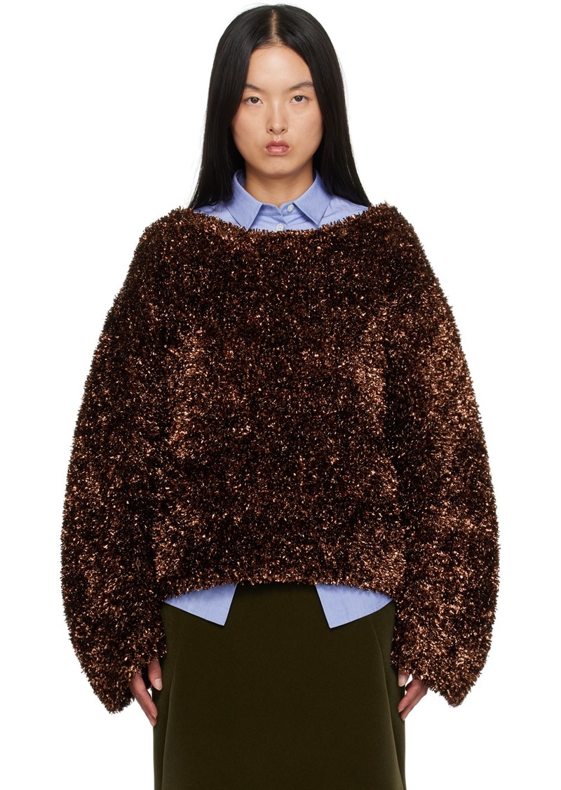 Dries Van Noten Brown Tinsel Sweater