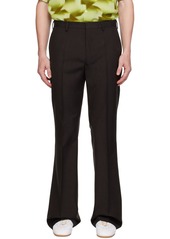 Dries Van Noten Brown Wool Trousers