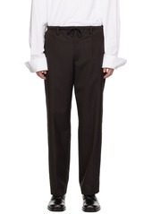 Dries Van Noten Brown Wool Trousers