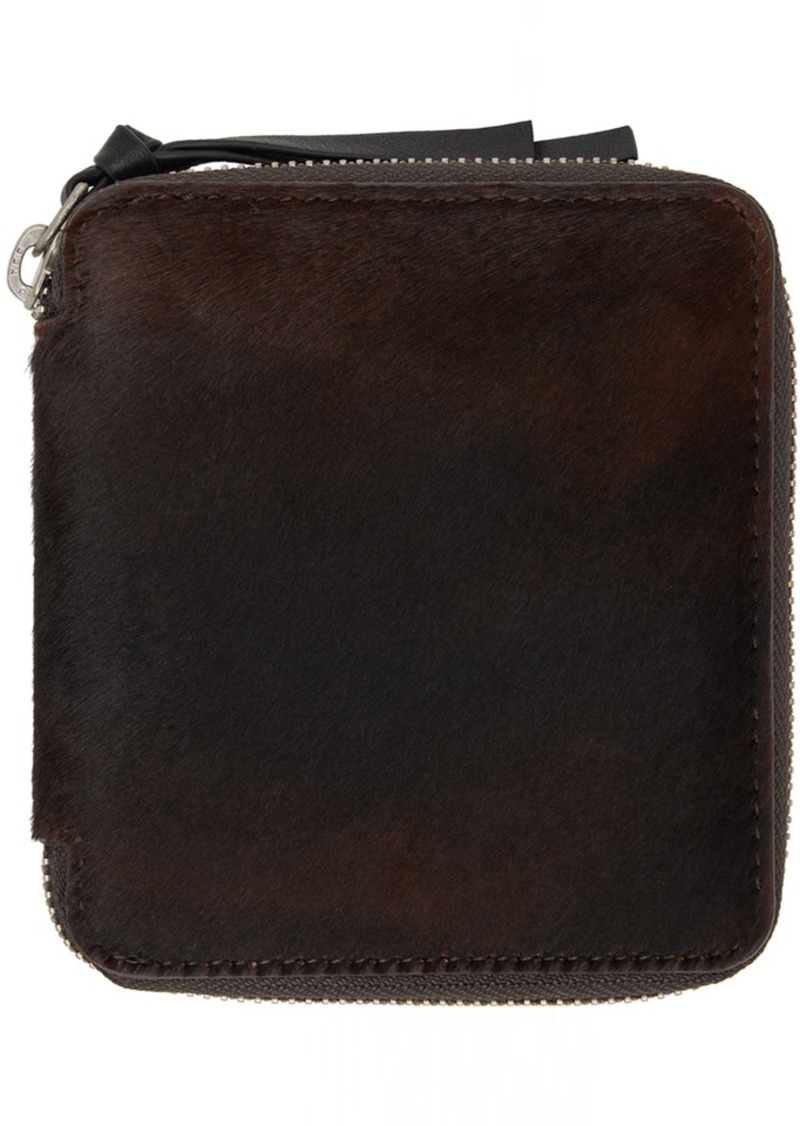 Dries Van Noten Brown Zip Wallet