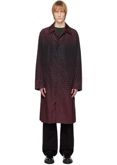 Dries Van Noten Burgundy Graphic Coat