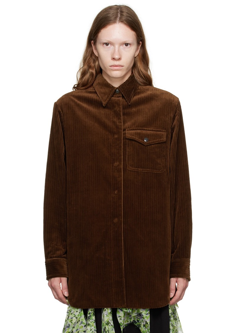 Dries Van Noten Burgundy Padded Shirt