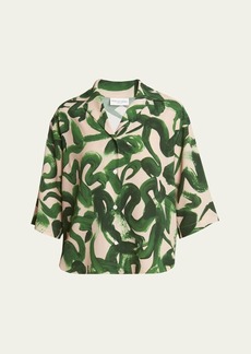 Dries Van Noten Cala Printed Button Down Shirt