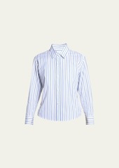 Dries Van Noten Clavini Striped Button-Front Shirt