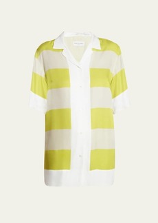 Dries Van Noten Clive Oversize Striped Shirt