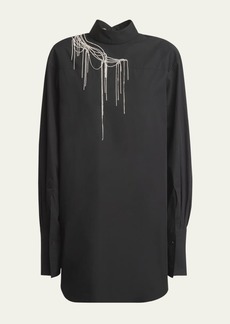 Dries Van Noten Corso Embellished Oversize Cotton Shirt