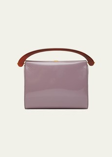 Dries Van Noten Crisp Patent Leather Top-Handle Bag