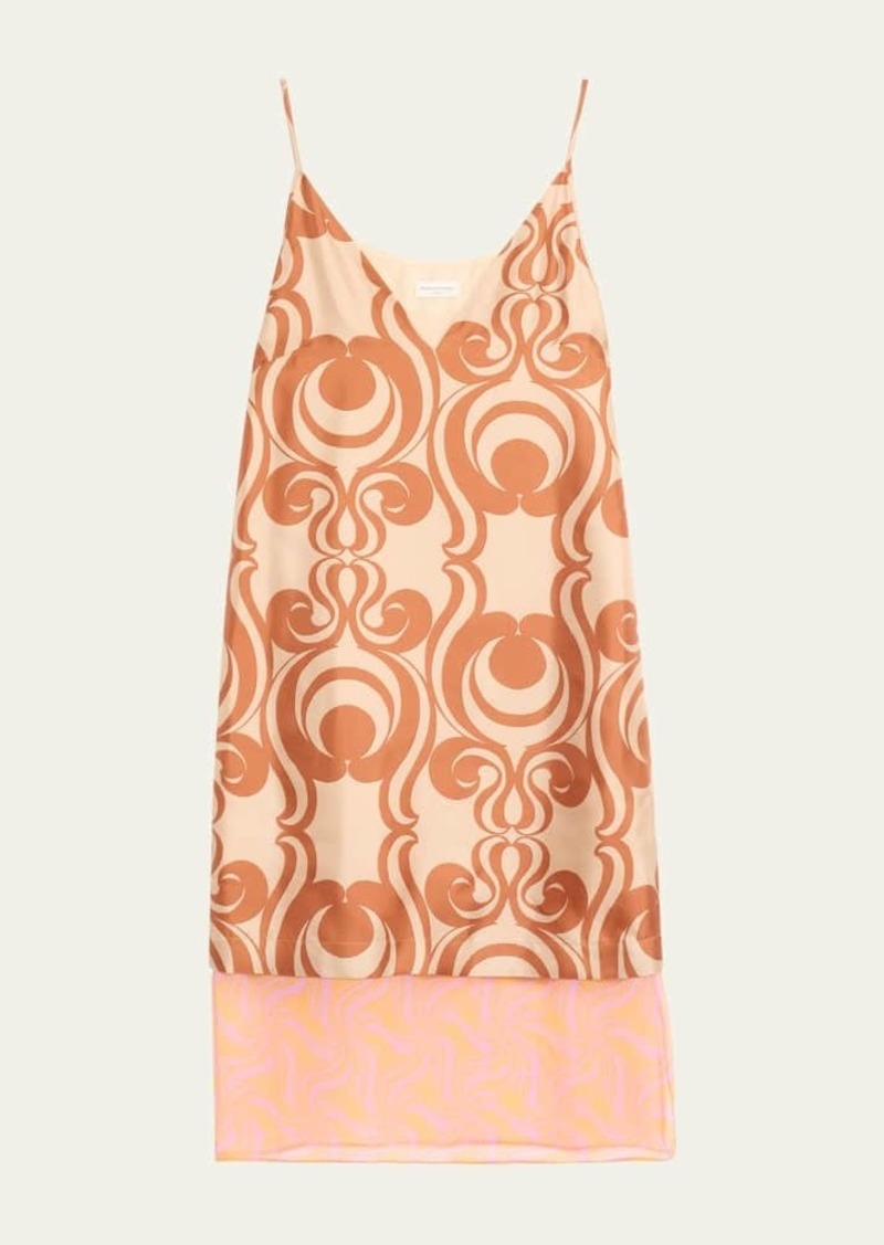 Dries Van Noten Dantar Printed Silk Midi Dress