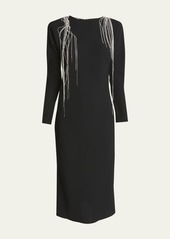 Dries Van Noten Davion Crystal Embellished Midi Dress