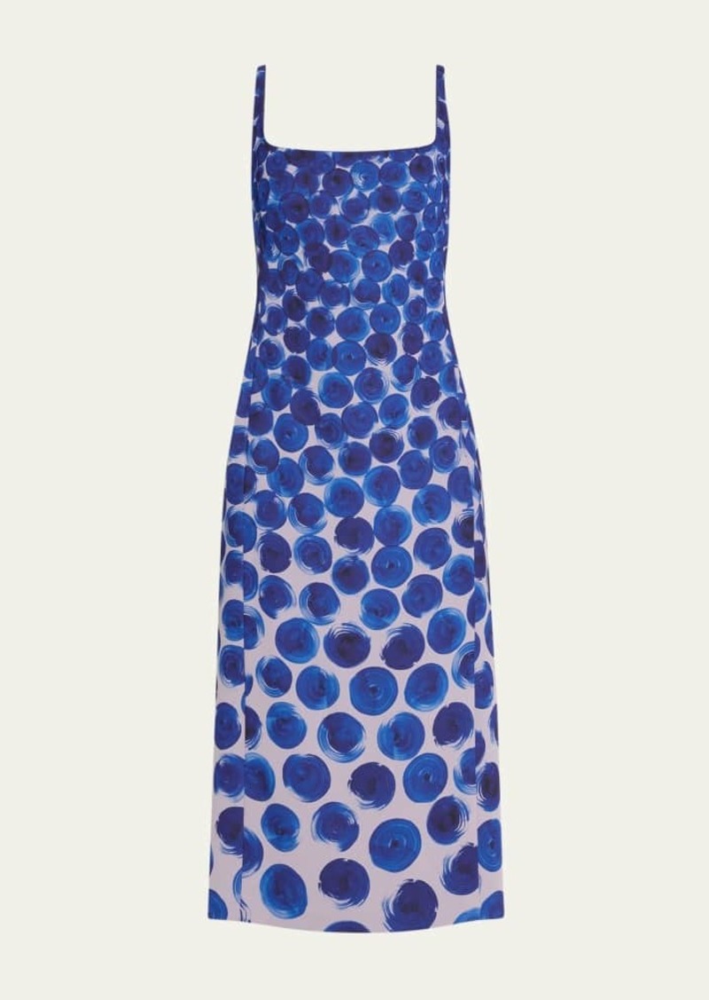 Dries Van Noten Debano Abstract Printed Midi Dress