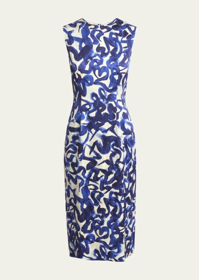 Dries Van Noten Delavina Printed Sheath Dress