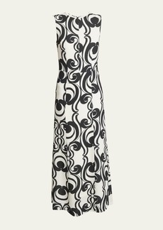 Dries Van Noten Dimia Abstract-Print Sleeveless Dress