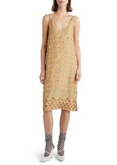 Dries Van Noten Embellished Silk Slipdress