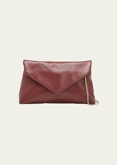 Dries Van Noten Envelope Flap Leather Clutch Bag