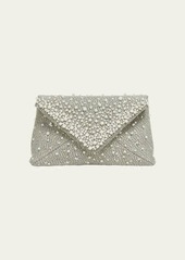 Dries Van Noten Envelope Pearly Jacquard Clutch Bag