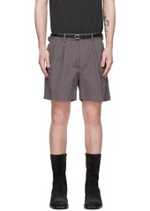 Dries Van Noten Gray Cinch Shorts