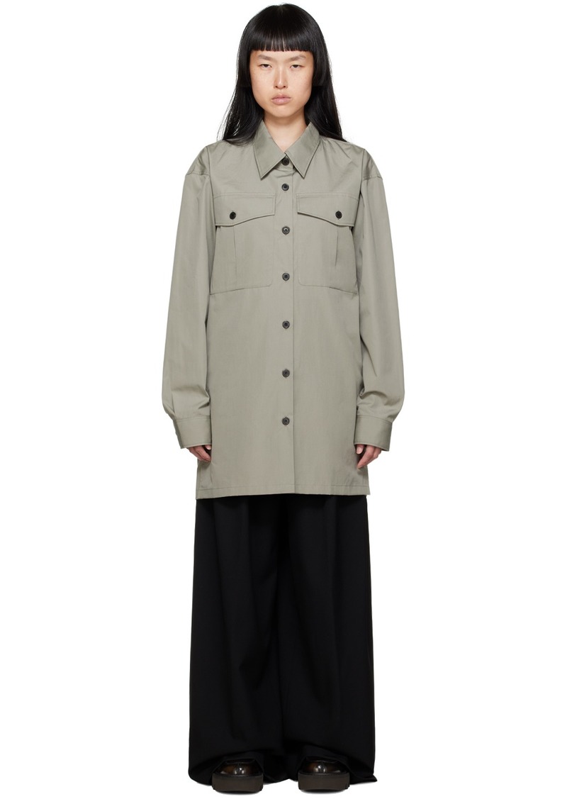 Dries Van Noten Gray Oversized Shirt