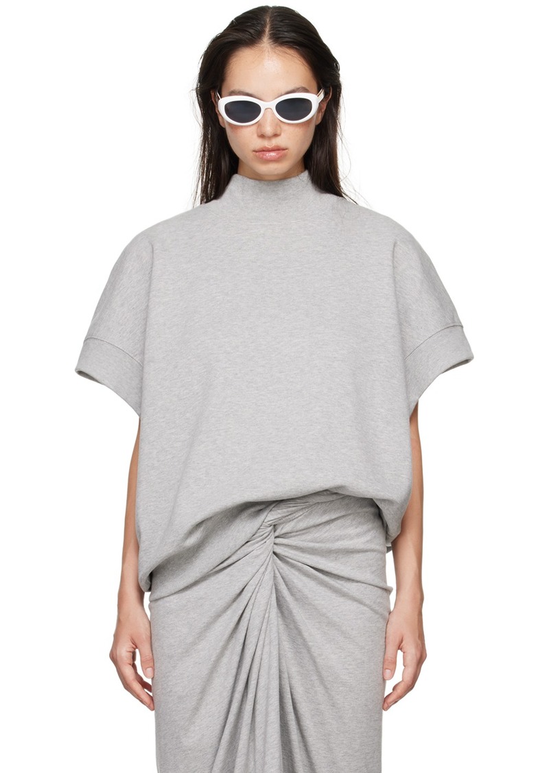 Dries Van Noten Gray Short Sleeved Sweatshirt