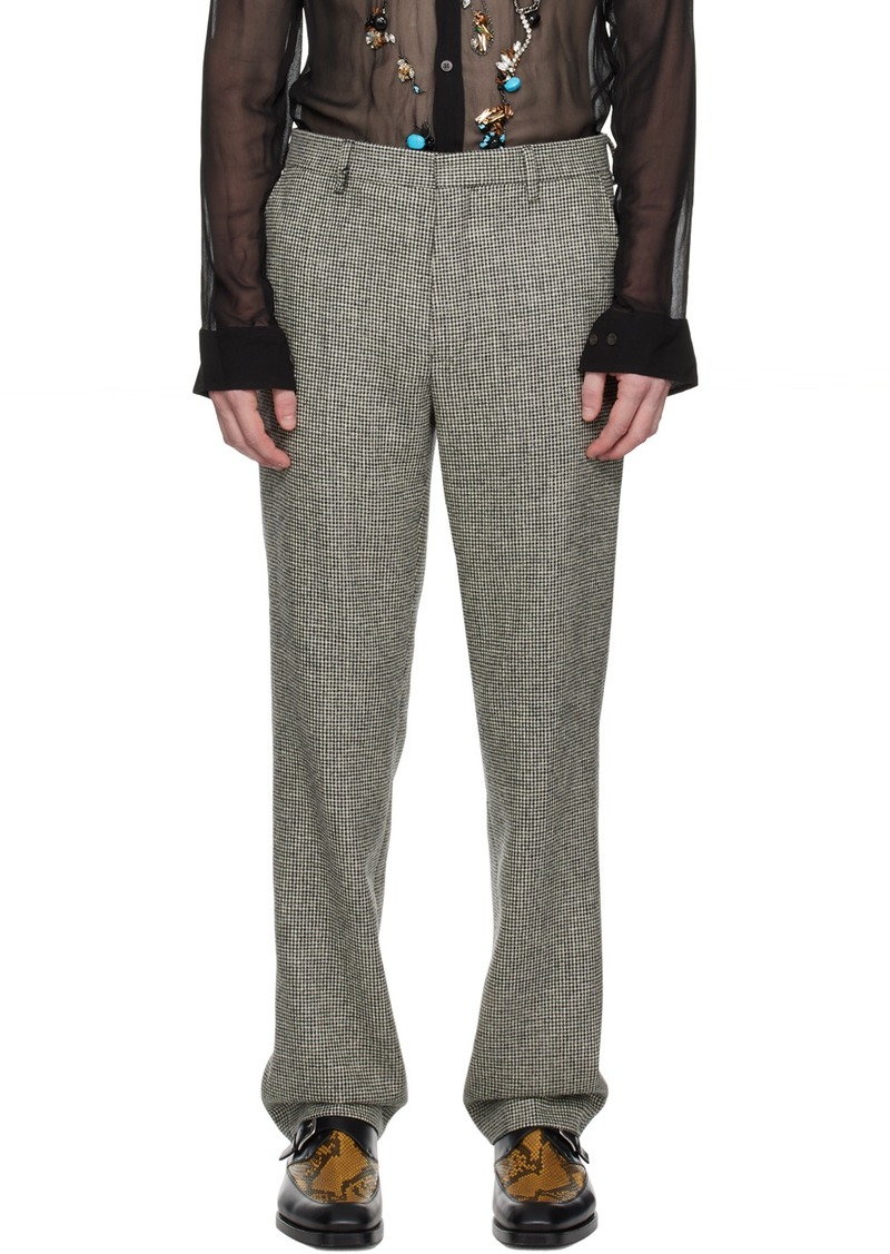 Dries Van Noten Gray Slim Fit Trousers