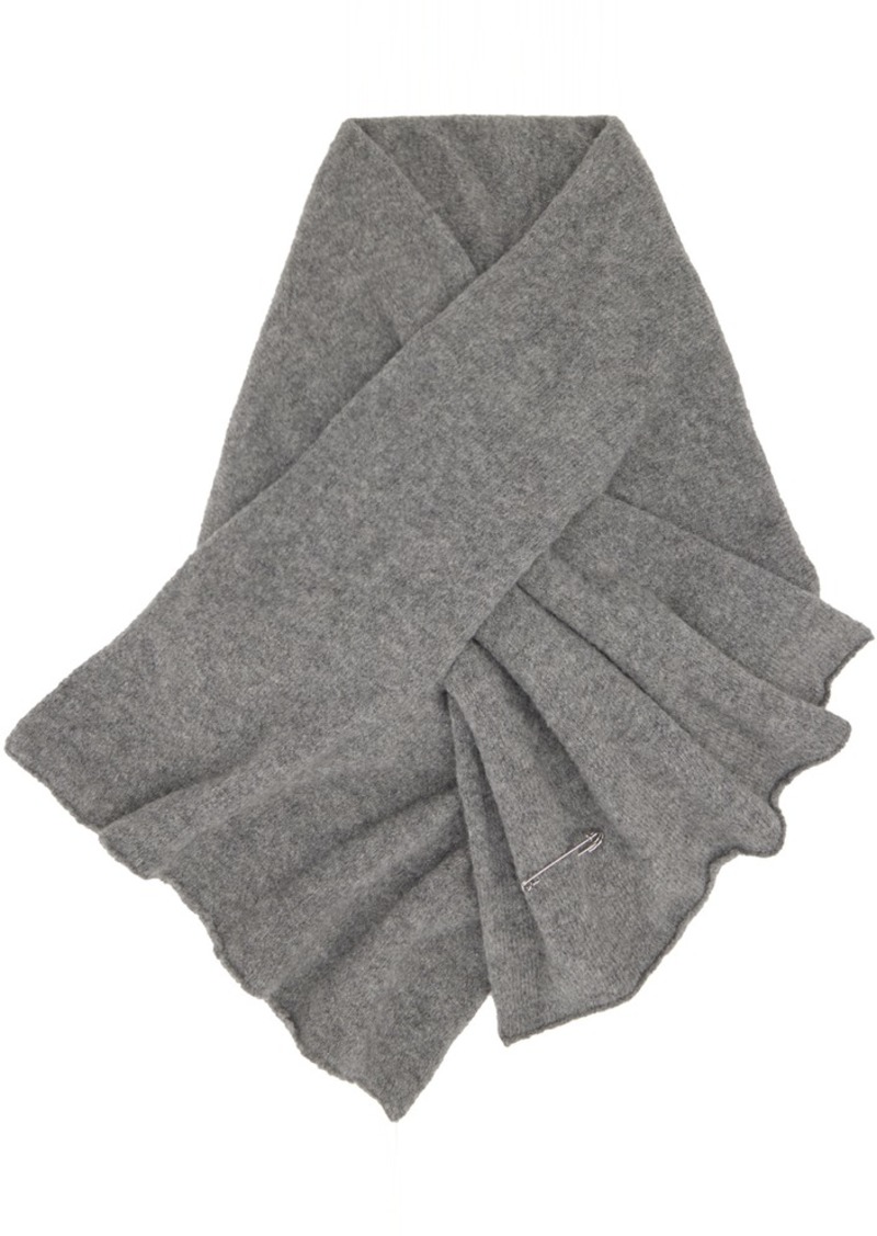 Dries Van Noten Gray Teddy Scarf