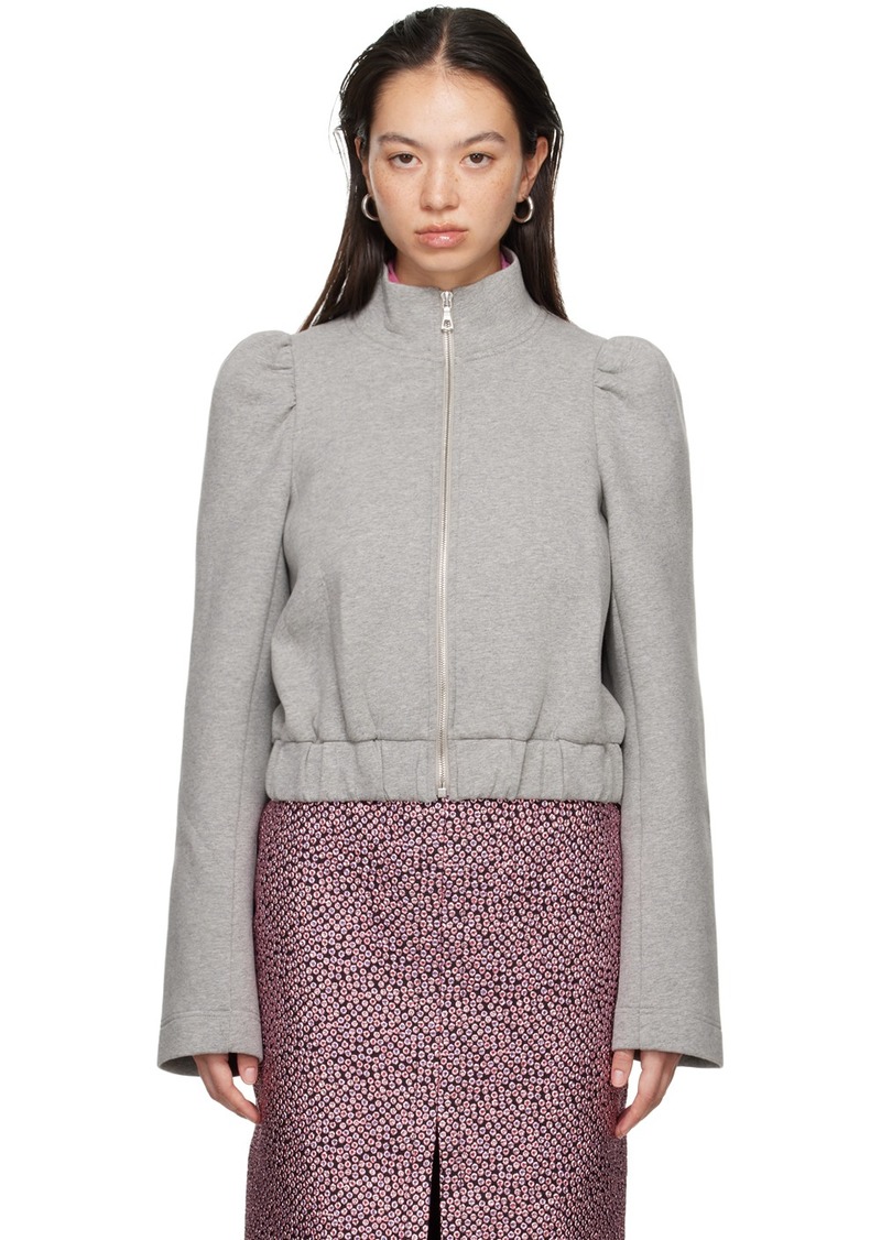 Dries Van Noten Gray Zip Cotton Jacket