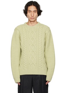Dries Van Noten Green Crewneck Sweater