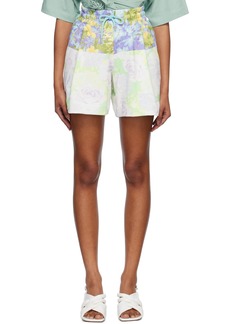 Dries Van Noten Green Floral Shorts