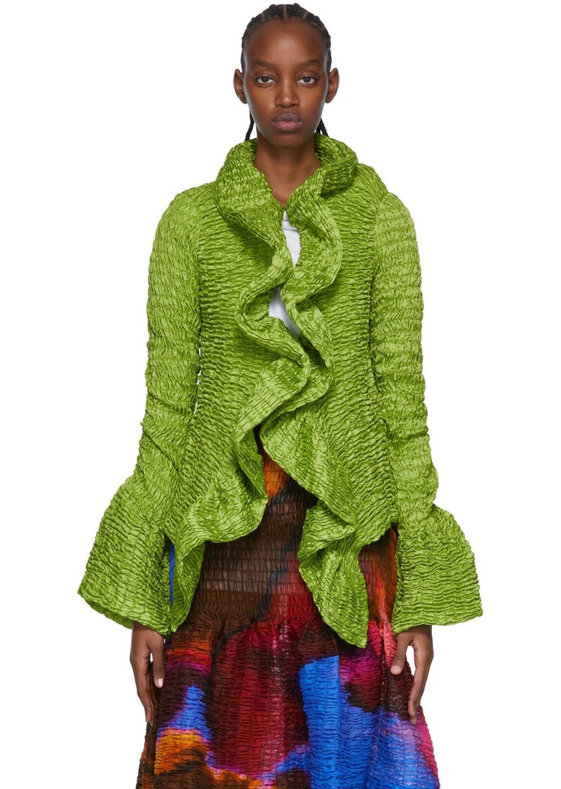 Dries Van Noten Green Viscose Jacket