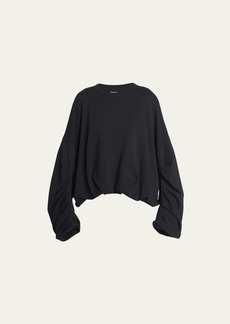 Dries Van Noten Hannett Drop-Shoulder Bell-Sleeve Sweatshirt