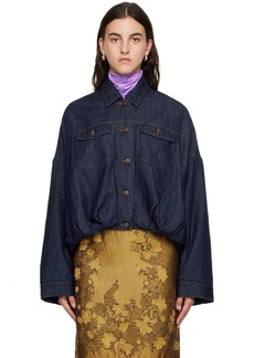 Dries Van Noten Indigo Cocoon Denim Jacket