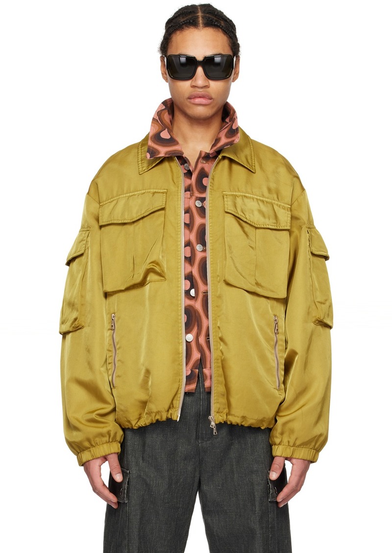 Dries Van Noten Khaki Garment-Dyed Jacket