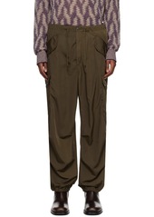 Dries Van Noten Khaki Loose Cargo Pants