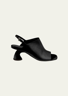 Dries Van Noten Leather Slingback Mule Sandals