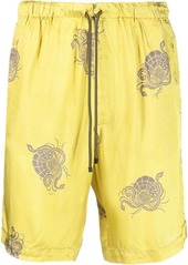 DRIES VAN NOTEN LOOSE FIT SHORTS IN VISCOSE WITH ELASTICATED WAIST