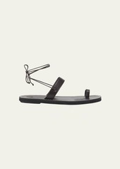 Dries Van Noten Men's Leather Ankle-Tie Sandals