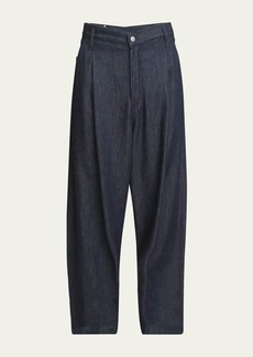 Dries Van Noten Men's Pleated Loose Fit Jeans