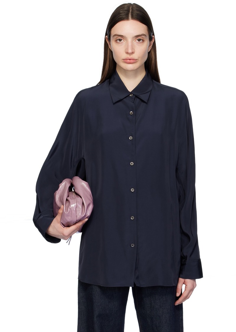 Dries Van Noten Navy Button Shirt